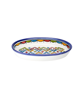 Multicolor Ceramic Oval Dish