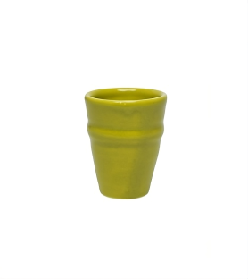 Yellowish-Green Ceramic Cup