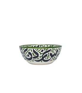 Green Calligraphy Ceramic Bowl